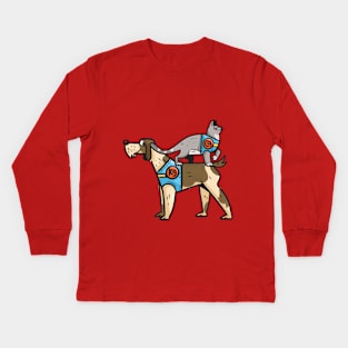 CatNine Terrier Kids Long Sleeve T-Shirt